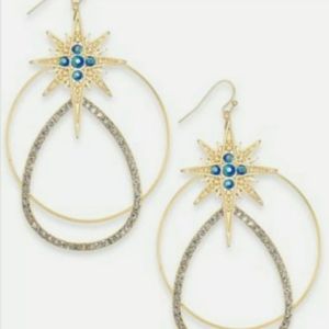 Gold Tone, Multi Star Earrings, Thalia Sodi